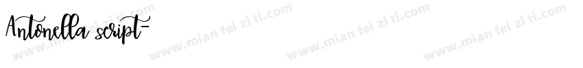 Antonella script字体转换